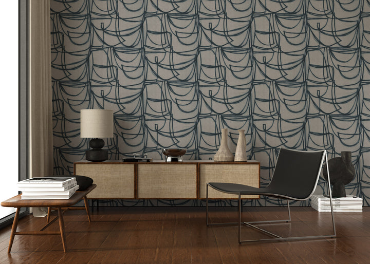 Limitless Small - Indigo Wallpaper by Norman Wyatt Home
