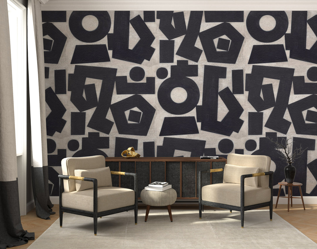 Revelation Large - Onyx Wallpaper by Norman Wyatt Home