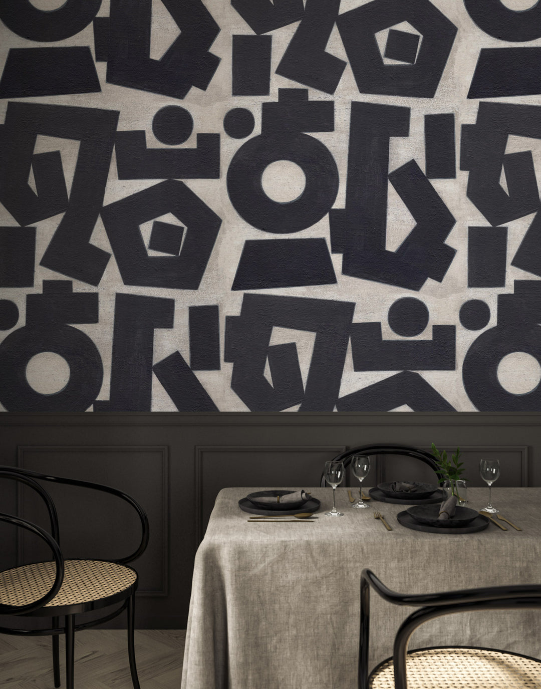 Revelation Large - Onyx Wallpaper by Norman Wyatt Home