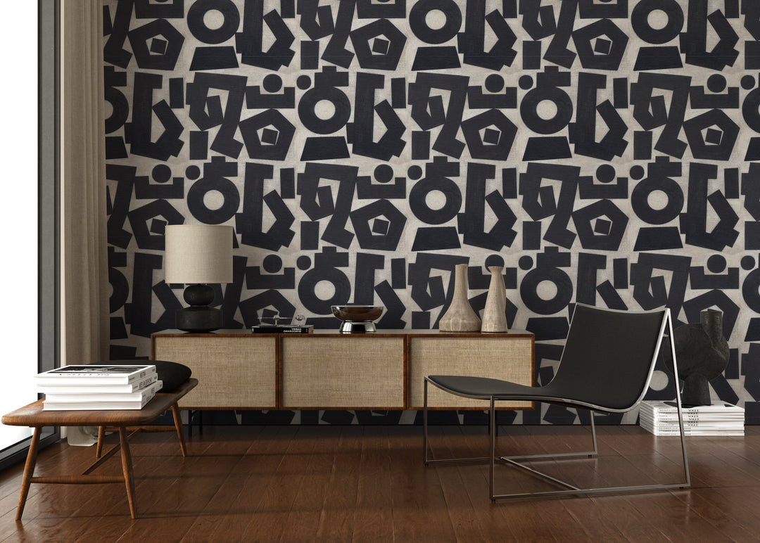 Revelation Small - Onyx Wallpaper by Norman Wyatt Home