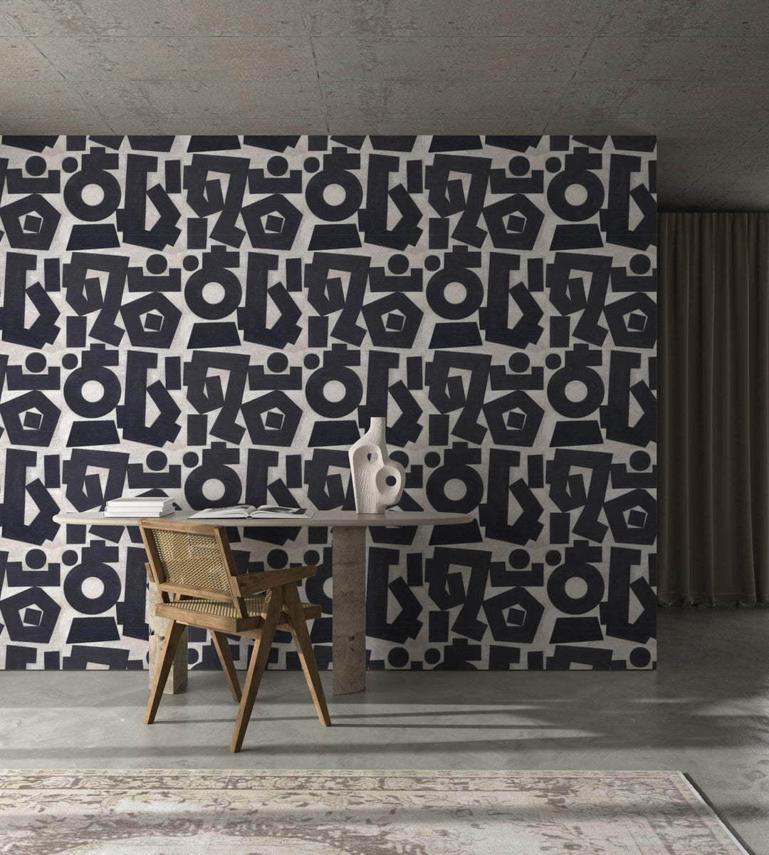 Revelation Small - Onyx Wallpaper by Norman Wyatt Home