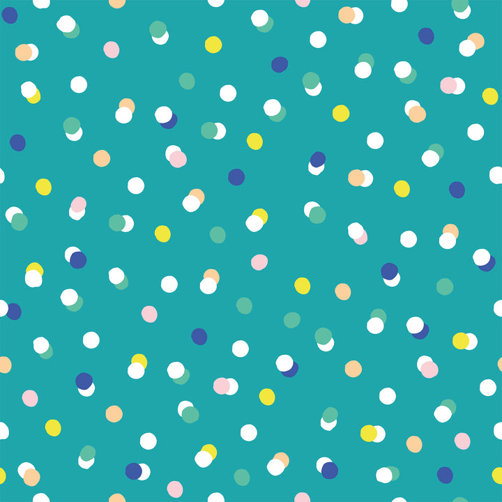 Sprinkles - Teal Wallpaper by Poketo