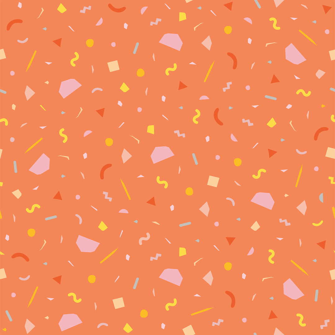 Confetti - Orange Wallpaper by Poketo
