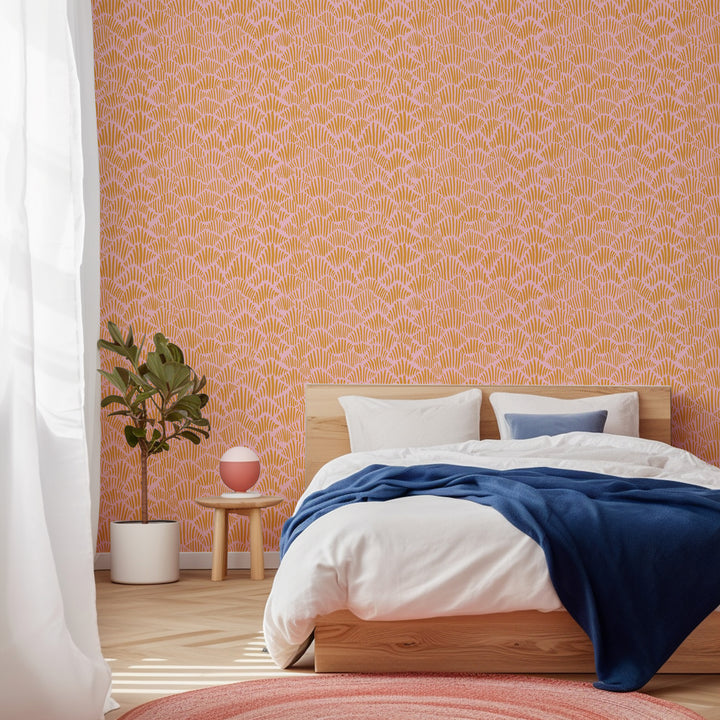 Seashells - Pink Wallpaper by Poketo