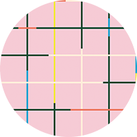 Grid- Pink Wallpaper by Poketo