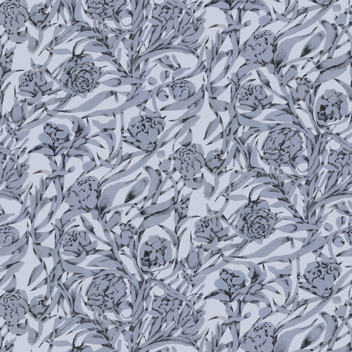 Wandervine - Glacial Gray Botanical Wallpaper