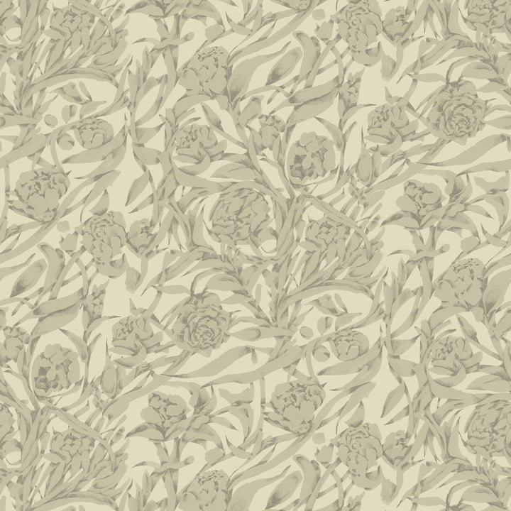 Wandervine - Raw Linen Botanical Wallpaper