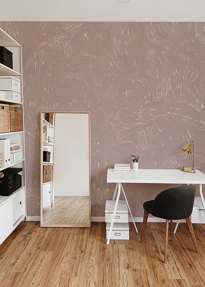 Washed Wallpaper Mural - Blush