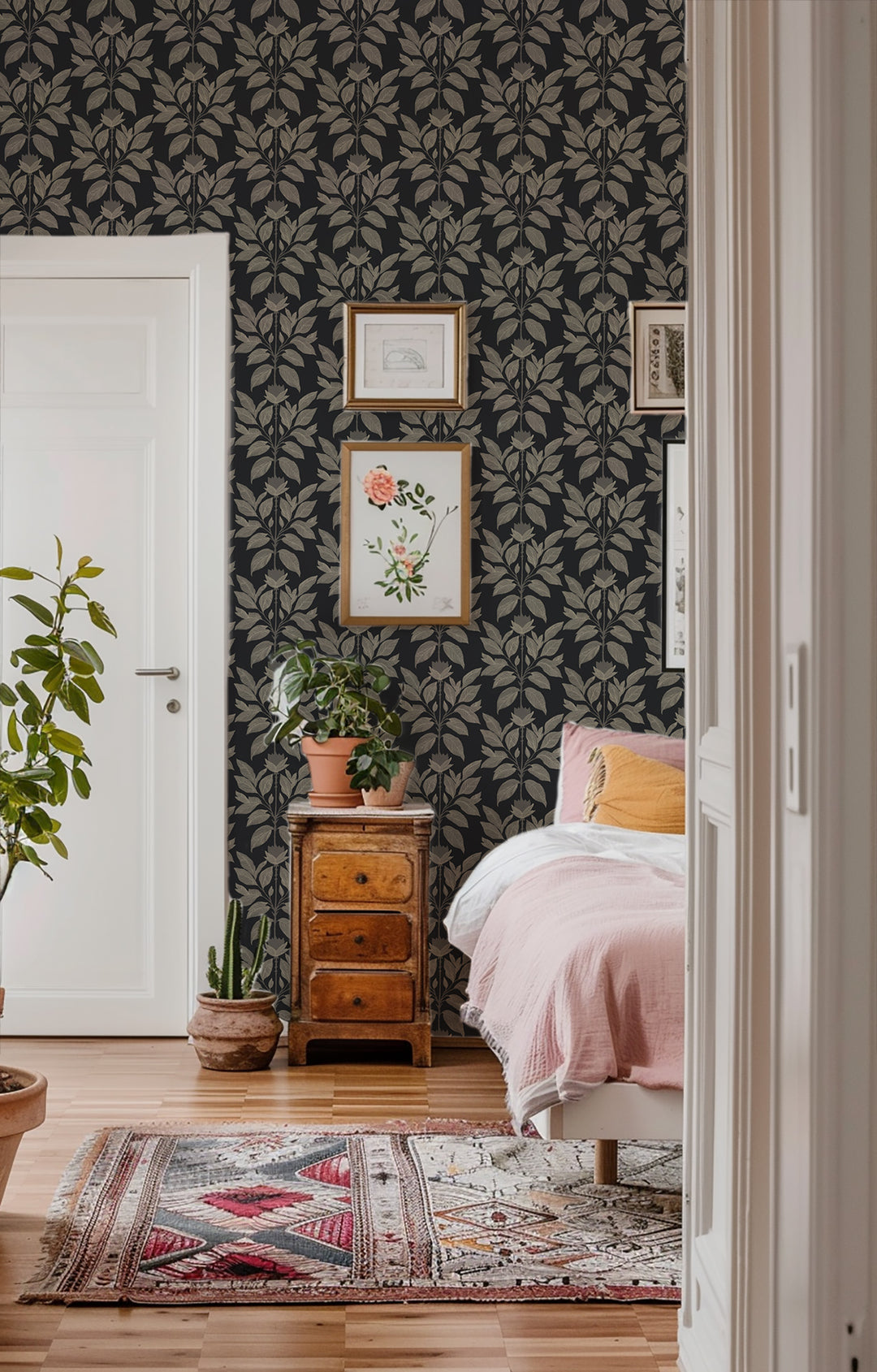 Wayward Petal - Chimney Black Floral Wallpaper