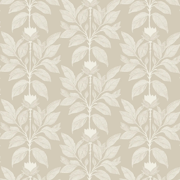 Wayward Petal - Dry Brush Brown Floral Wallpaper