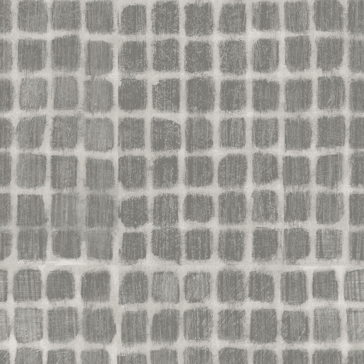 Weathered Mosaic - Graphite Wallpaper by Norman Wyatt Home