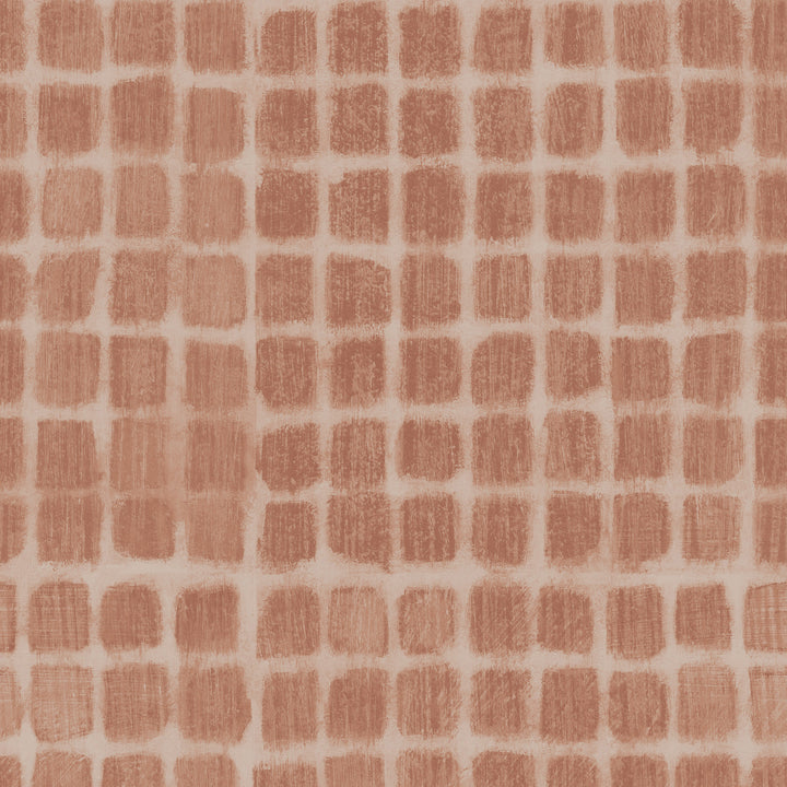 Weathered Mosaic - Terracotta Wallpaper by Norman Wyatt Home
