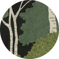 Storybook Forest Wall Mural - Spring Green