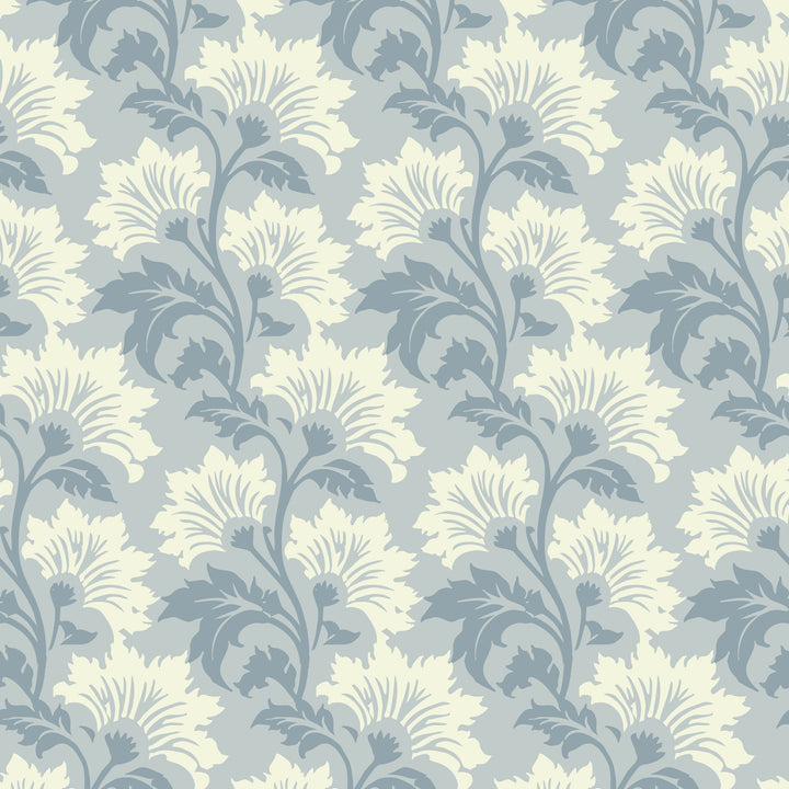 Wildflower - Foggy Gray Botanical Wallpaper