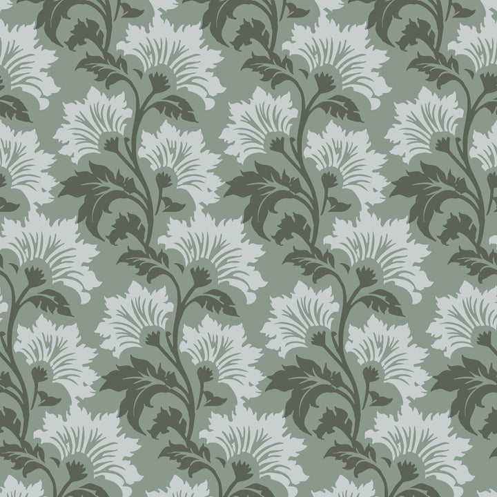 Wildflower - Silver Sage Botanical Wallpaper