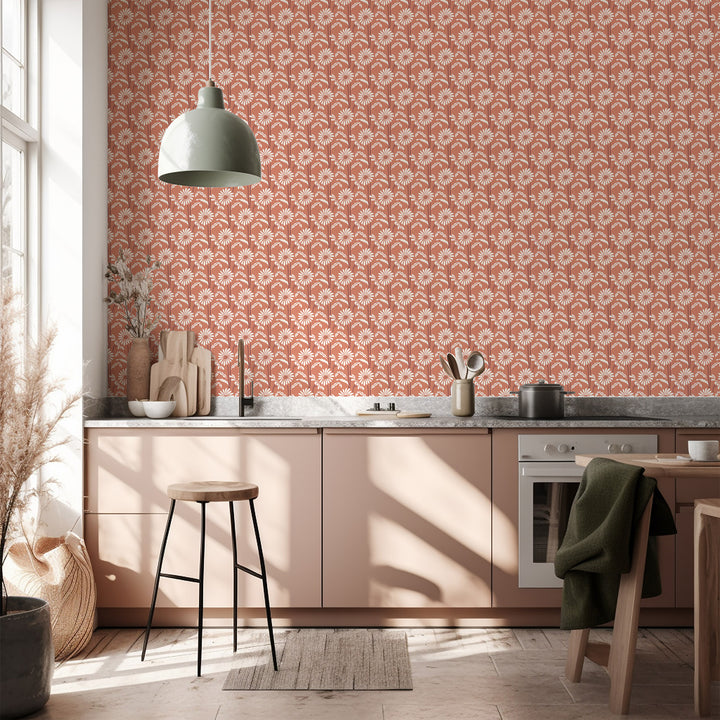 Woodland Bloom - Pink Peppercorn Floral Wallpaper