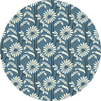 Woodland Bloom - Slate Blue Floral Wallpaper