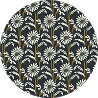 Woodland Bloom - Soot Black Floral Wallpaper