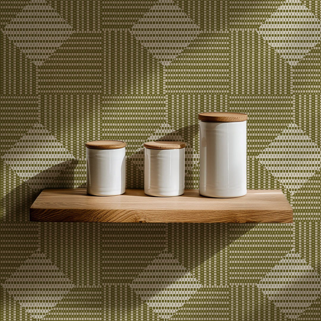 Woven Basket - Sage Wallpaper