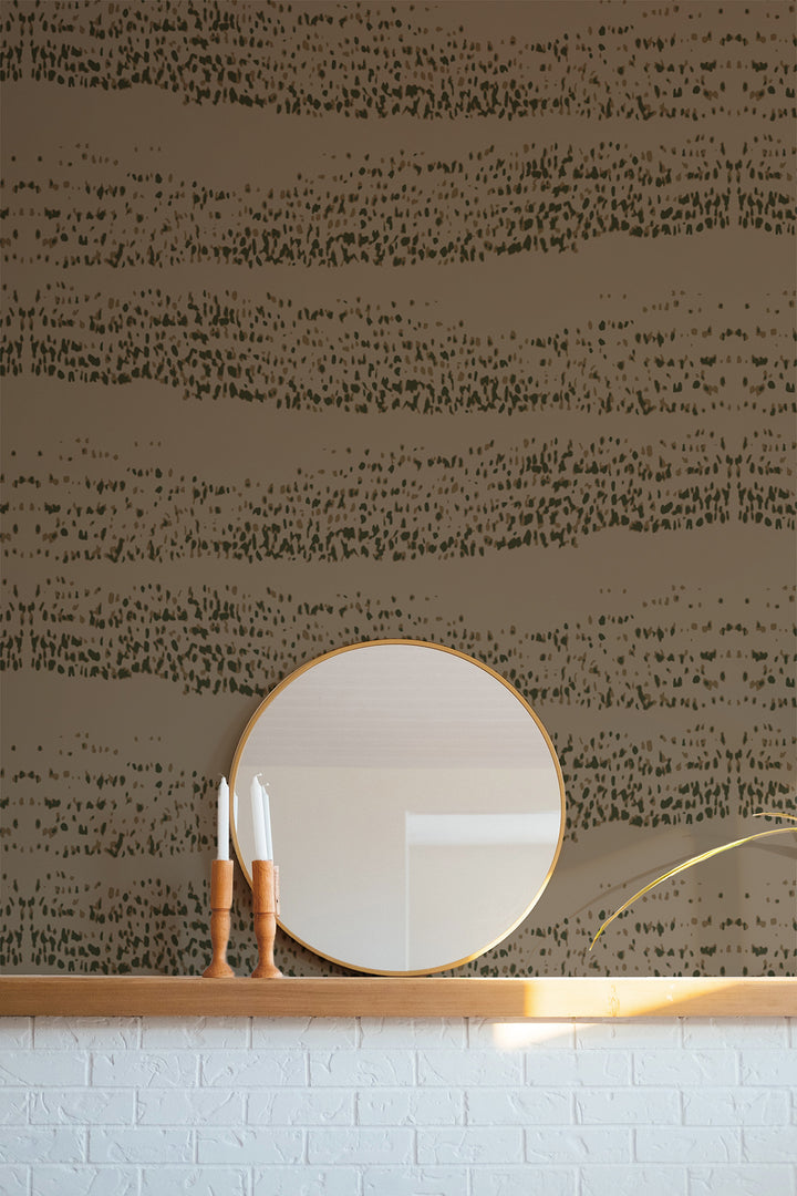 Reflections - Walnut Wallpaper