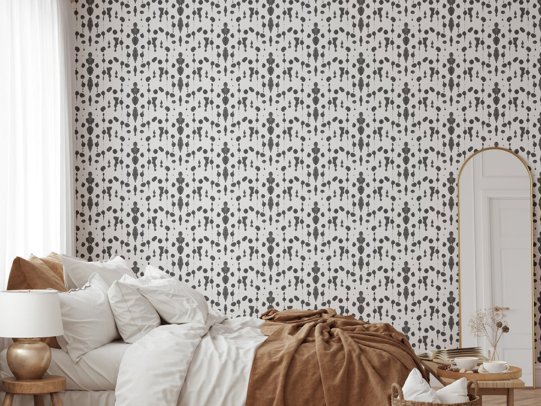 Abstract Ink - Black Wallpaper by Bohemian Bungalow