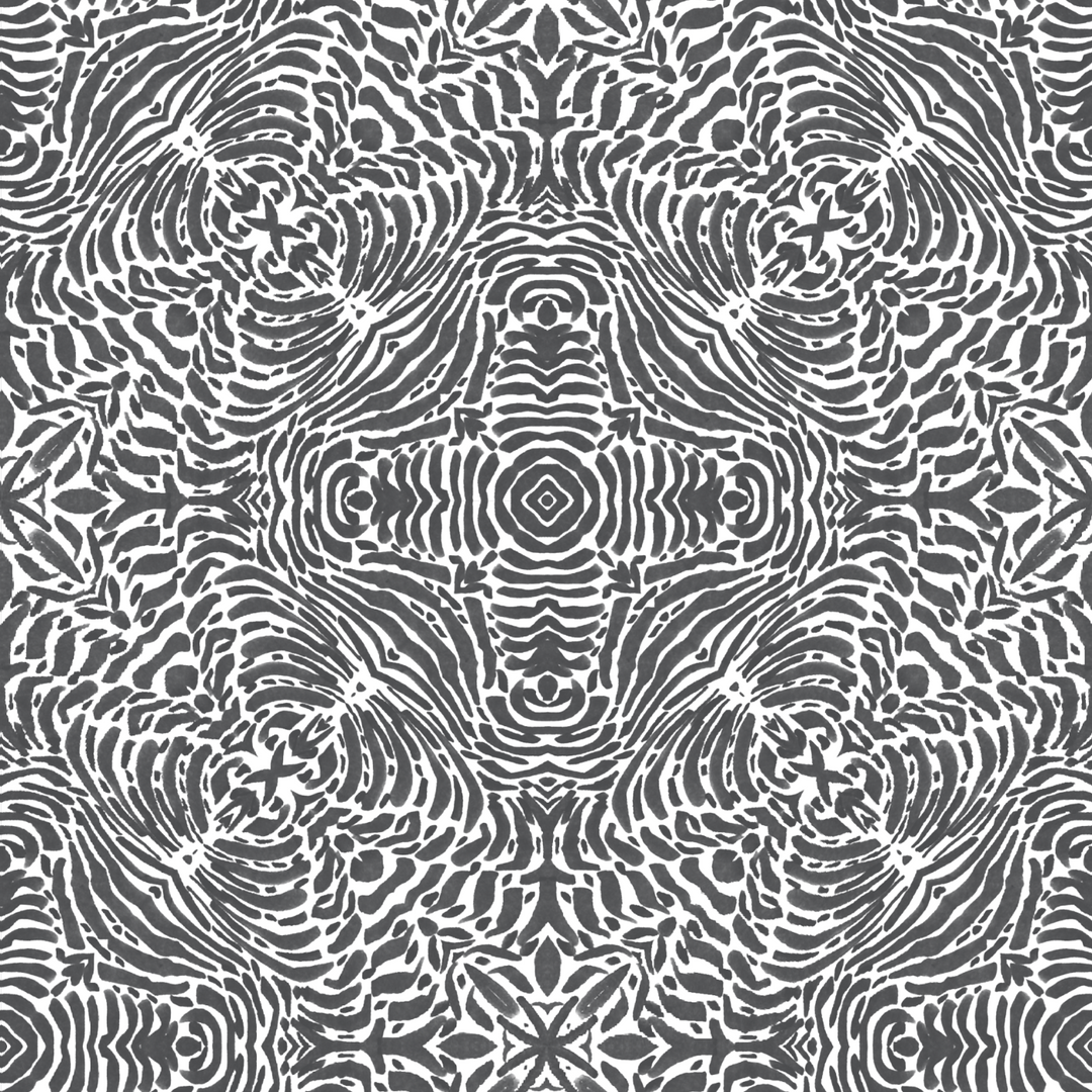Flora Spiral - Gray Wallpaper