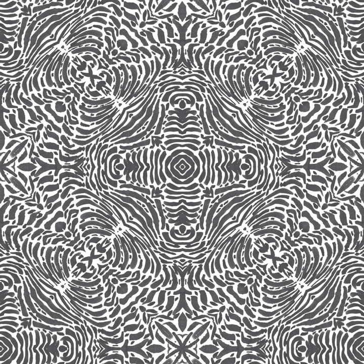 Flora Spiral - Gray Wallpaper