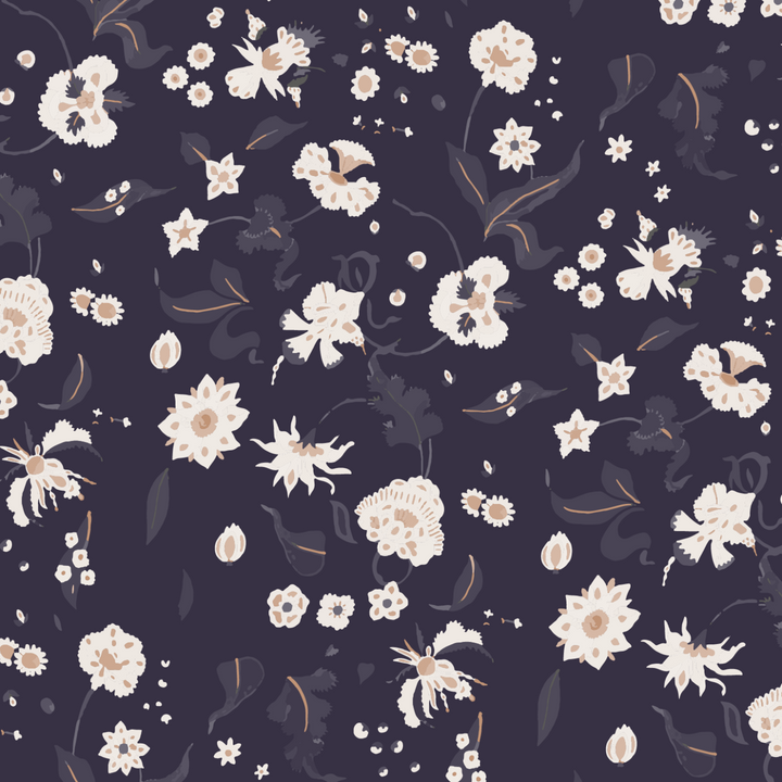 Floral Bliss - Currant Wallpaper