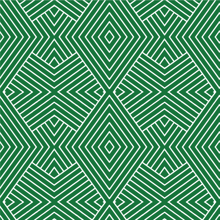 Formation - Signature Green Reverse Geometric Wallpaper by Mrs Paranjape Papers