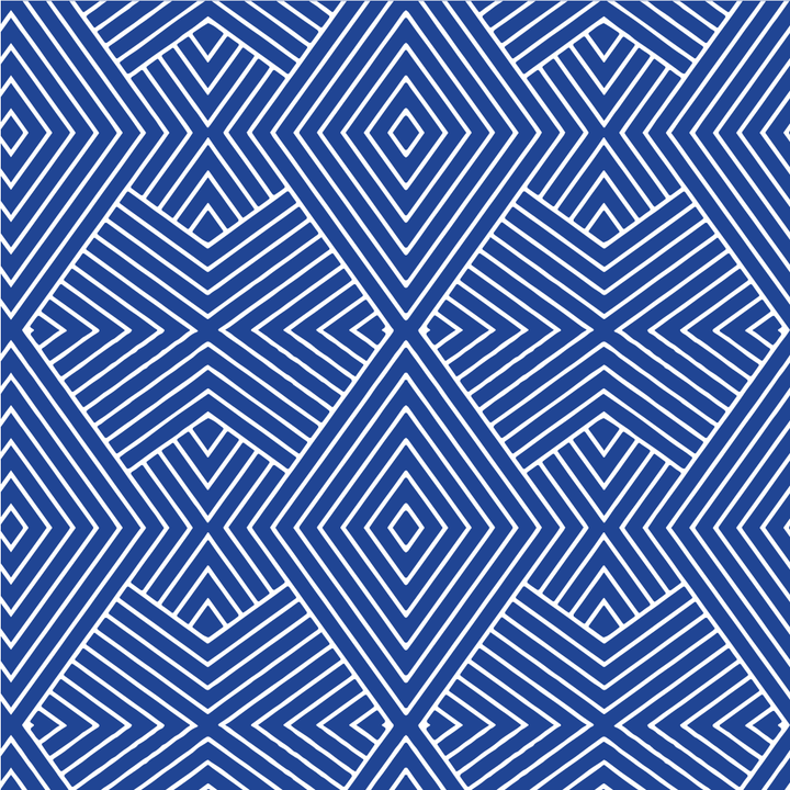 Formation - Yves Blue Reverse Geometric Wallpaper by Mrs Paranjape Papers