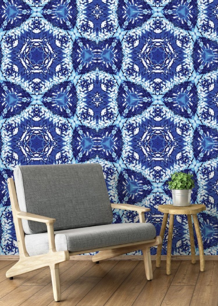 Jungle Blue Wallpaper by The Blush Label