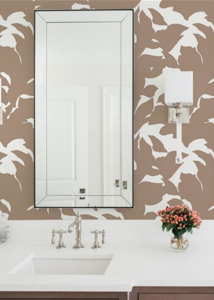 Holly - Truly Taupe Botanical Wallpaper by Mrs Paranjape Papers