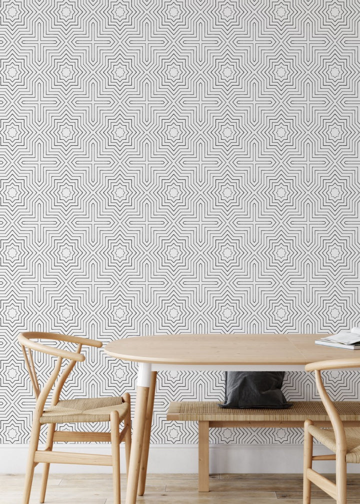 Grand - Quartz White Wallpaper