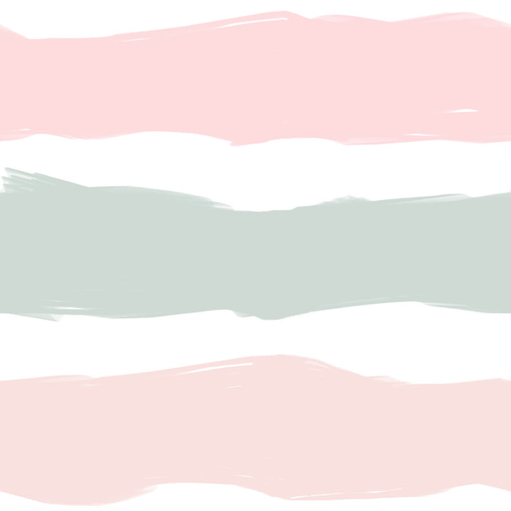 Colorful Stripes - Pink and Green Wallpaper by The Blush Label