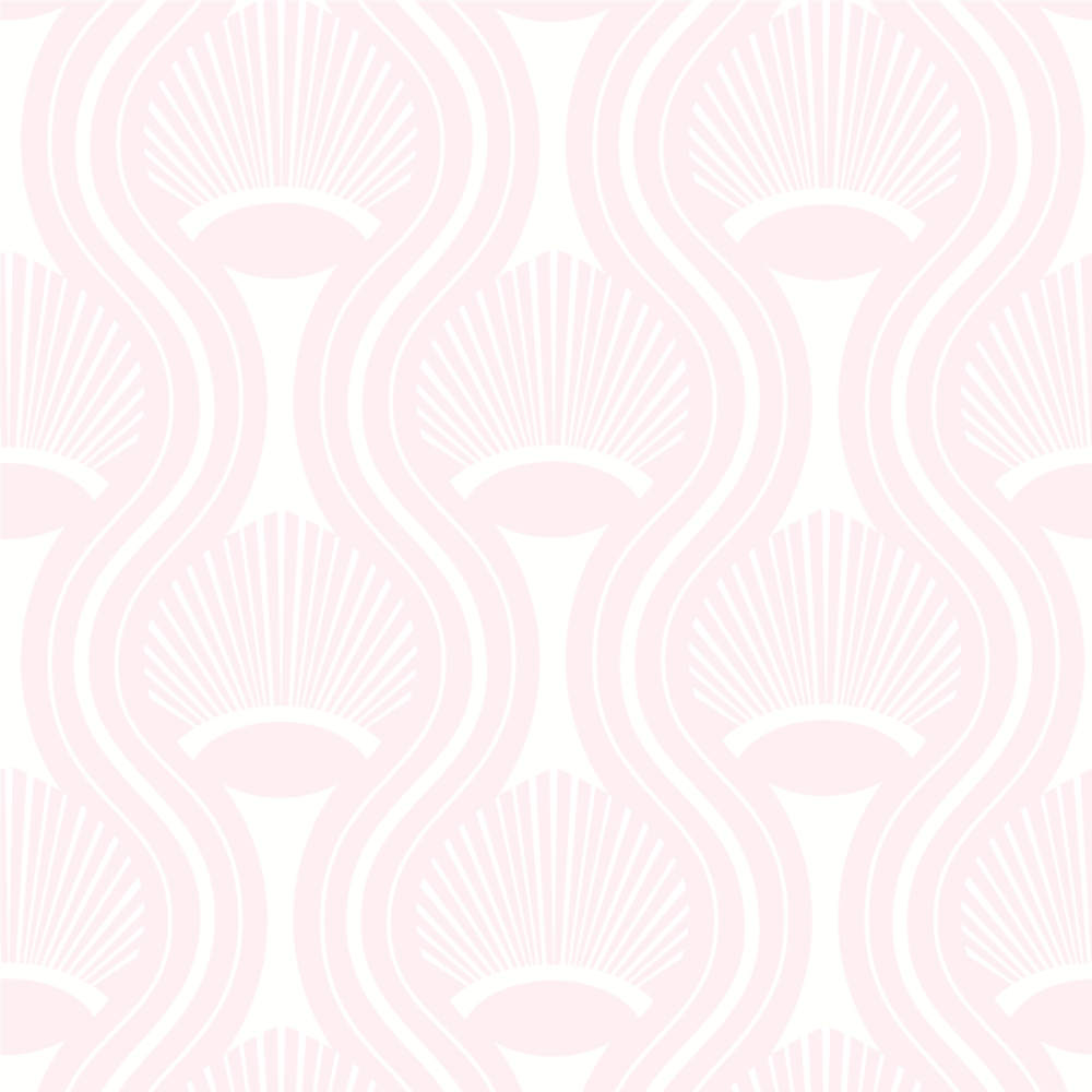 Art Deco Shell - Pink Wallpaper by Julianne Taylor Style