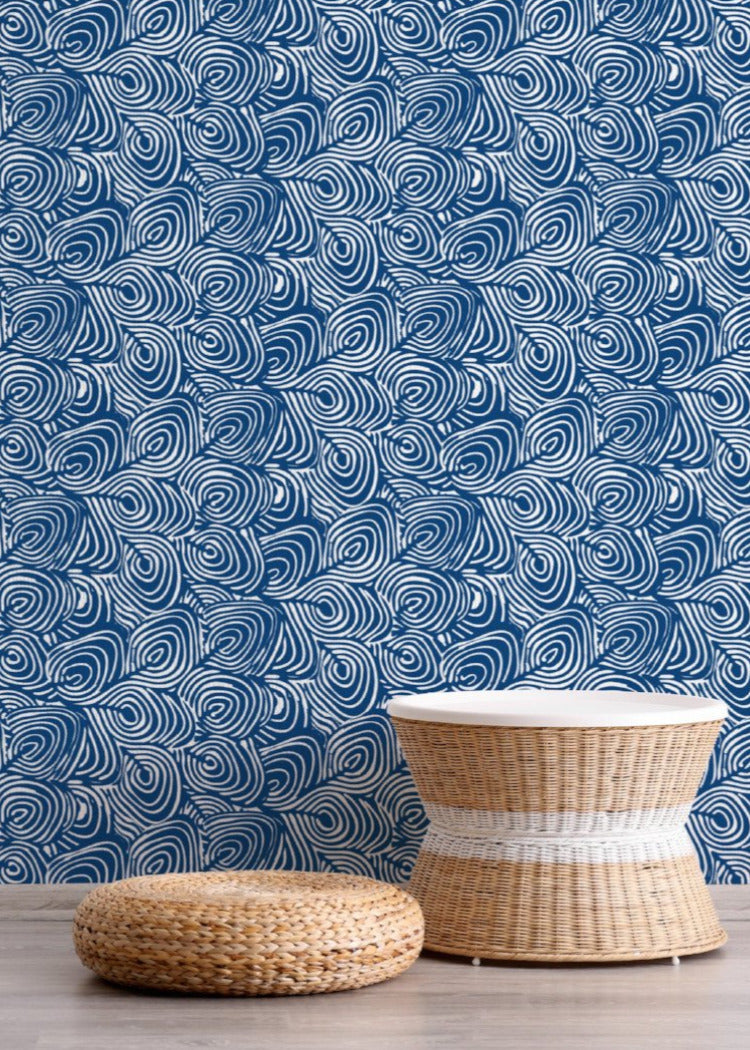 Plume - Marine Wallpaper by Julianne Taylor Style