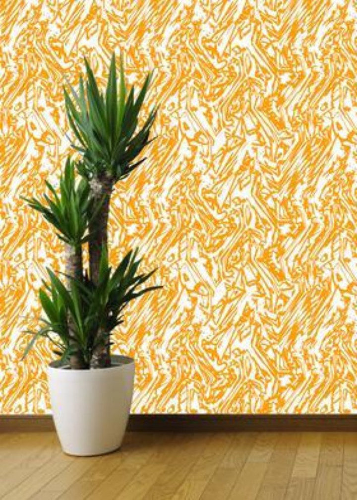 Marble - Tangerine Wallpaper by The Blush Label
