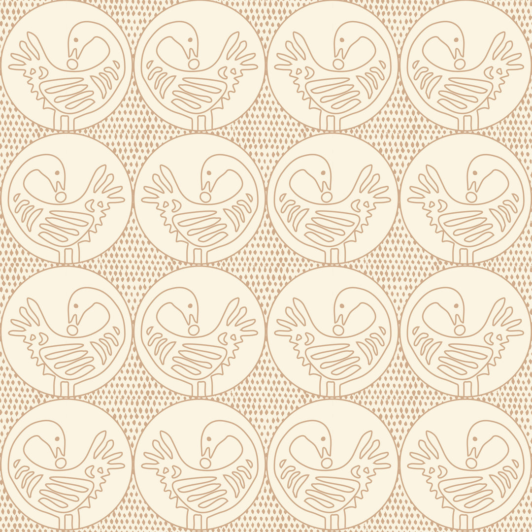 Sankofa - Clay Linen Wallpaper by Forbes + Masters