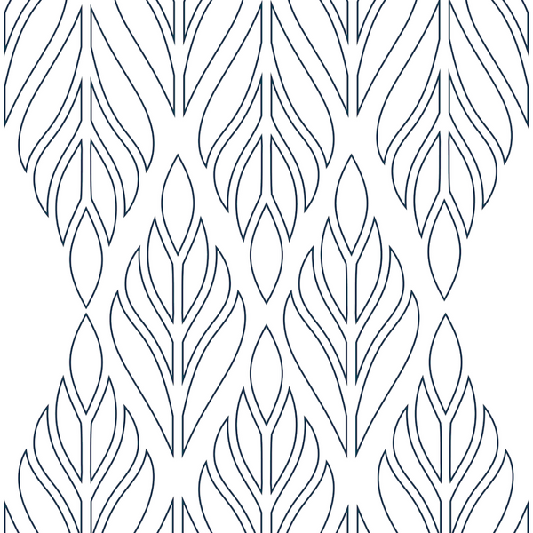 Deco Fan - Indigo Wallpaper by Bohemian Bungalow – Mitchell Black