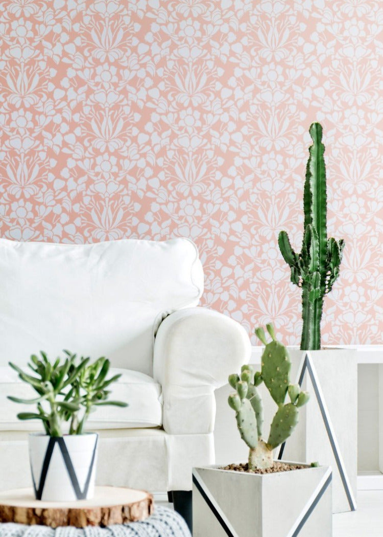 Snapdragon - Bleached Coral Wallpaper – Mitchell Black