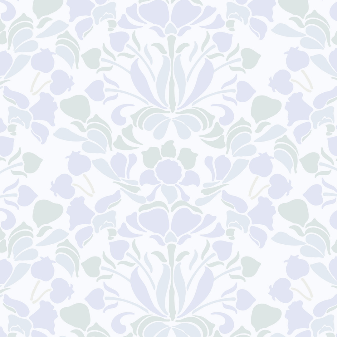 Snapdragon - Pale Lavender Floral Wallpaper