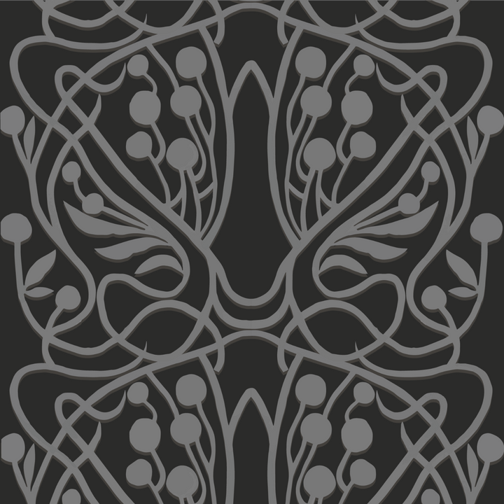 Vineyard - Black Wallpaper