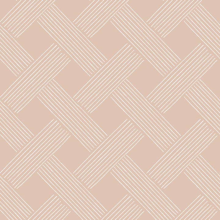 Lattice Weave - Dusty Peach Wallpaper
