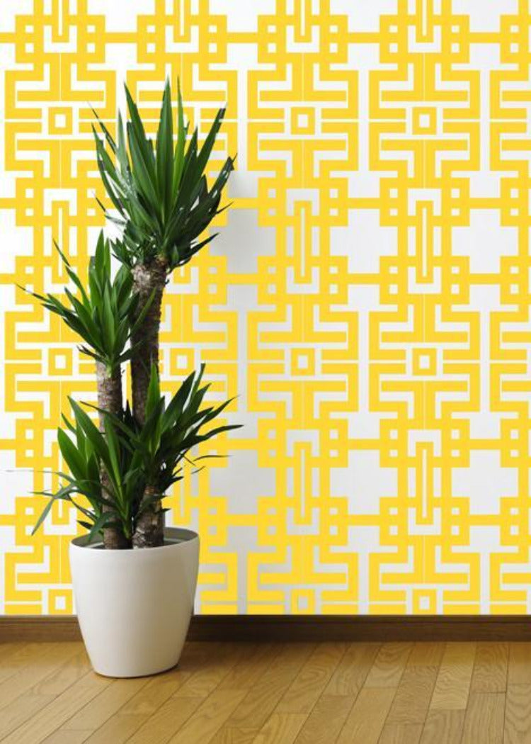 Aztec - Marigold Wallpaper by The Blush Label